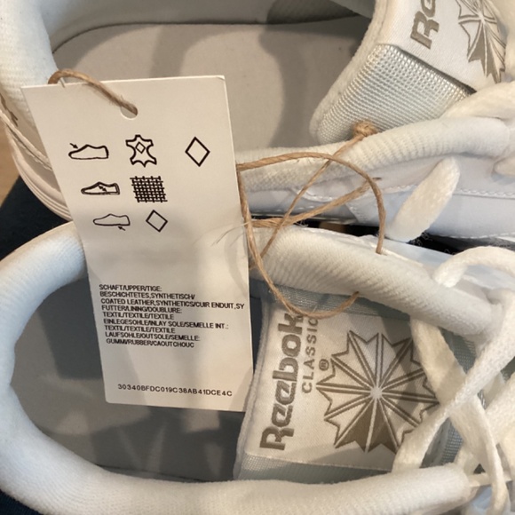 Reebok Unisex Club White Leather Memt Classic Tennis Shoes Sz Men’s 7.5 Womens 9 main image 5